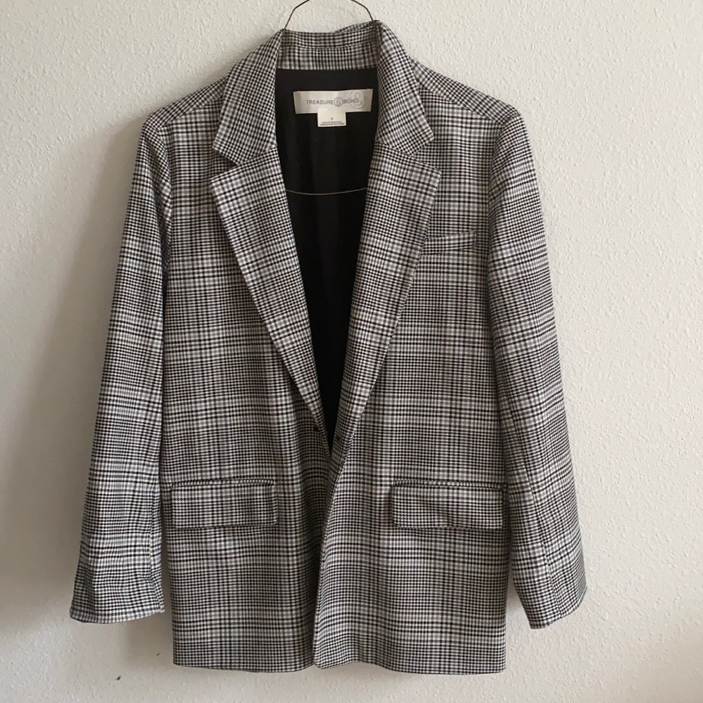 Oversized Plaid Blazer